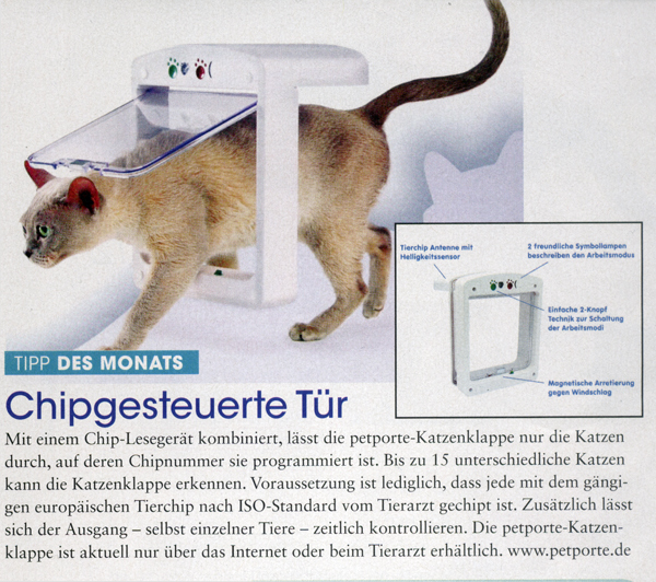 PresseBericht über Petporte in Katzen Extra, Augabe 1/2009